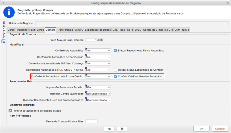 Conferência Automática de N.F. com Crédito I.png