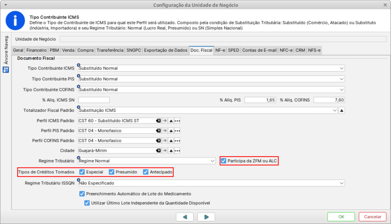 Tipos de Créditos Tomados - Participa da ZFM ou ALC II.png